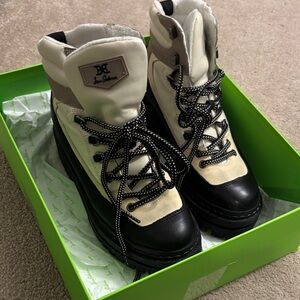 Sam Edelman Black and White Winter Boots